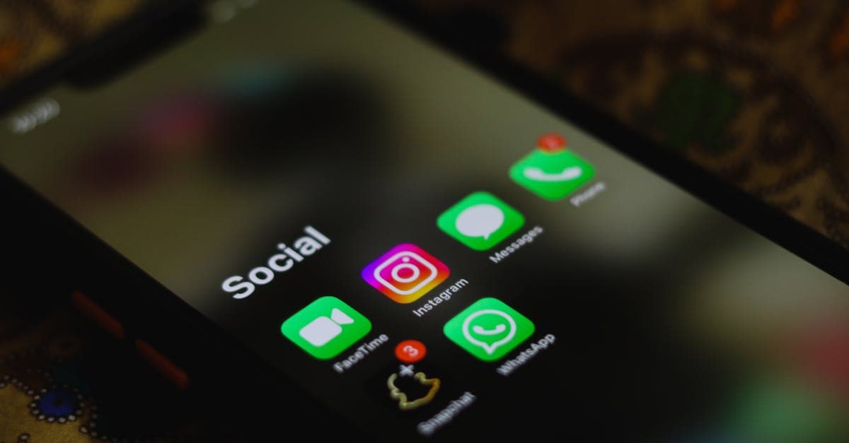 Smartphone with social media apps on screen