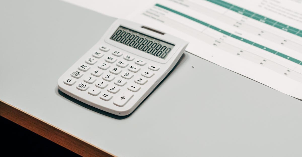Calculator and spreadsheet on a desk