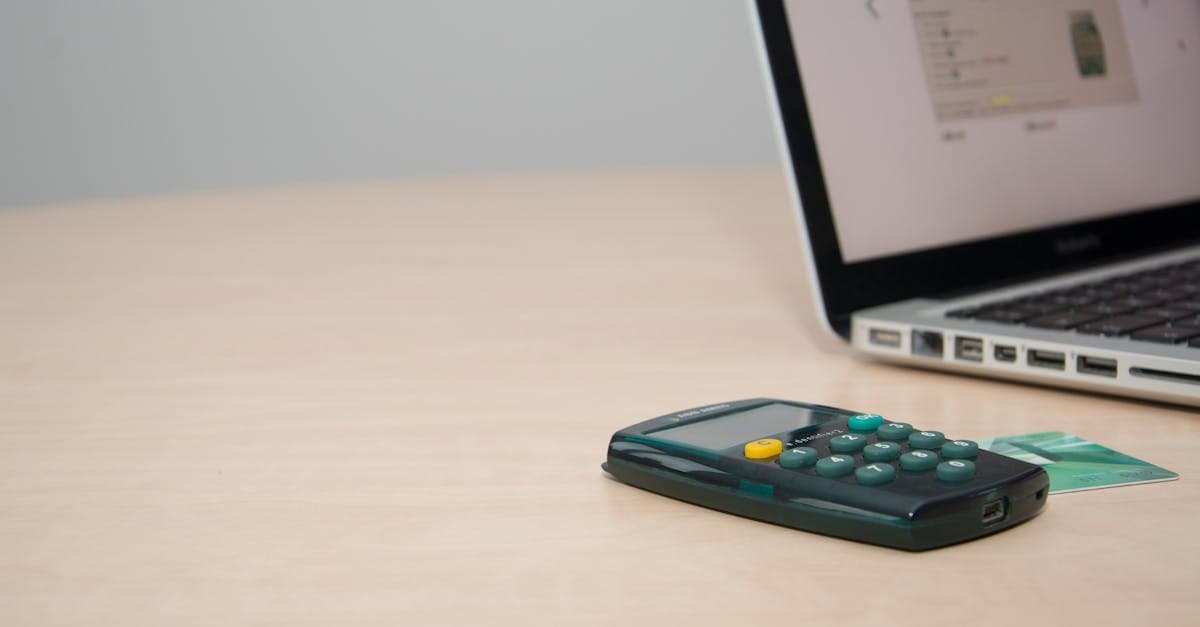 Business banking interface on a laptop