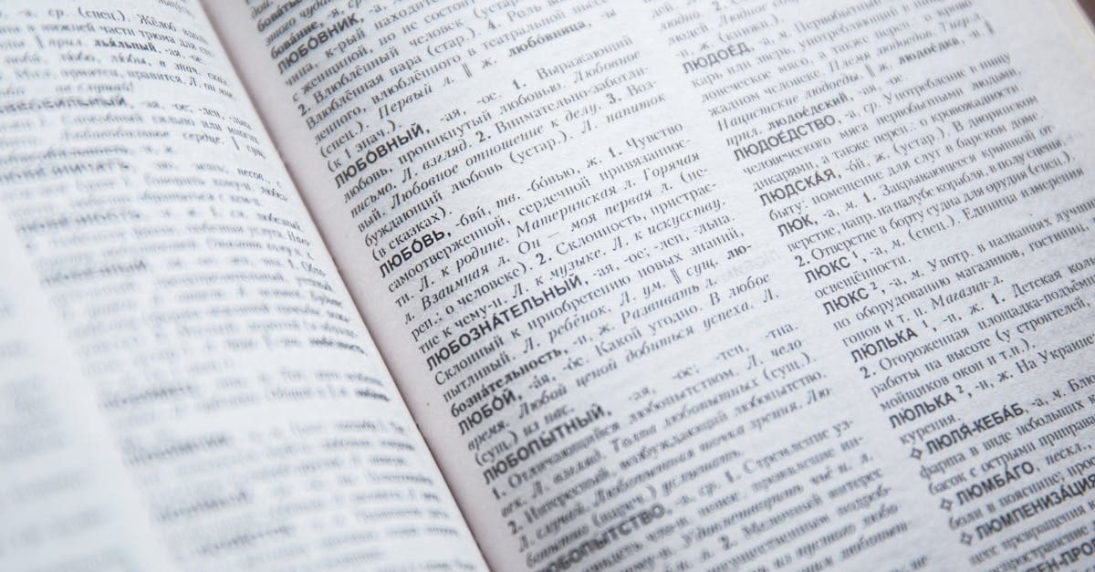 Open language dictionary book