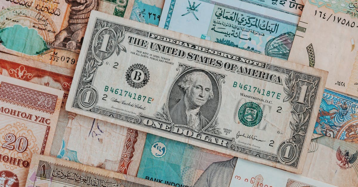 Assorted foreign currency banknotes